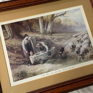 Myles Birket Foster “At The Well” R.W.S (1825-1899) Framed & Matted Print